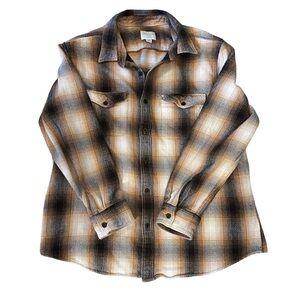 American Eagle Classic Fit Heavy Plaid Flannel Button Shirt Size XXL 100%Cotton